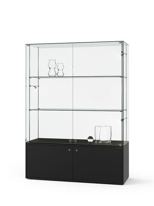 ganzglasvitrine als museumsvitrine für museum, ausstellung und büro ganzglasvitrine - museumsvitrine